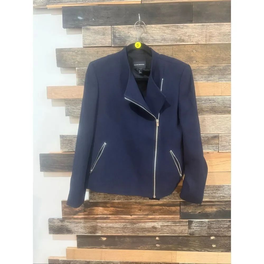 Club Monaco navy blue bomber jacket size L